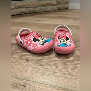 Minnie Mouse Crocs, toddler size 11